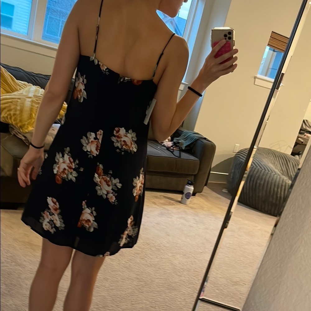 Francesca's Collections Blue and Pink Spaghetti Strap Sundress - Picture 2 of 6